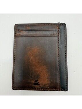 Andar Men’s Wallet Credit Card Holder Distressed Brown With Bag